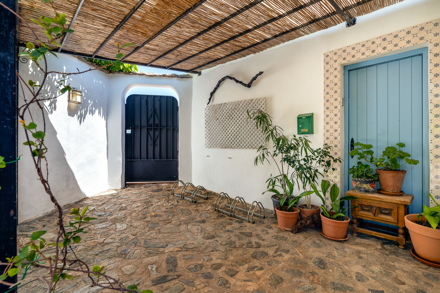 Bike parking space by the main entrance
